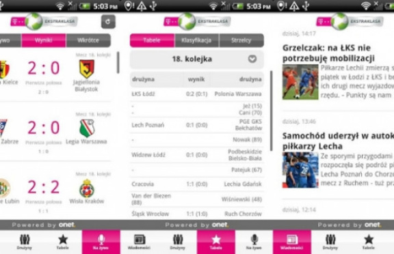 T-Mobile Ekstraklasa – polska liga na smartfonie