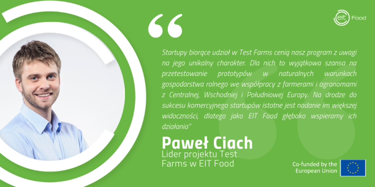 Pawel Ciach, Lider projektu Test Farms w EIT Food
