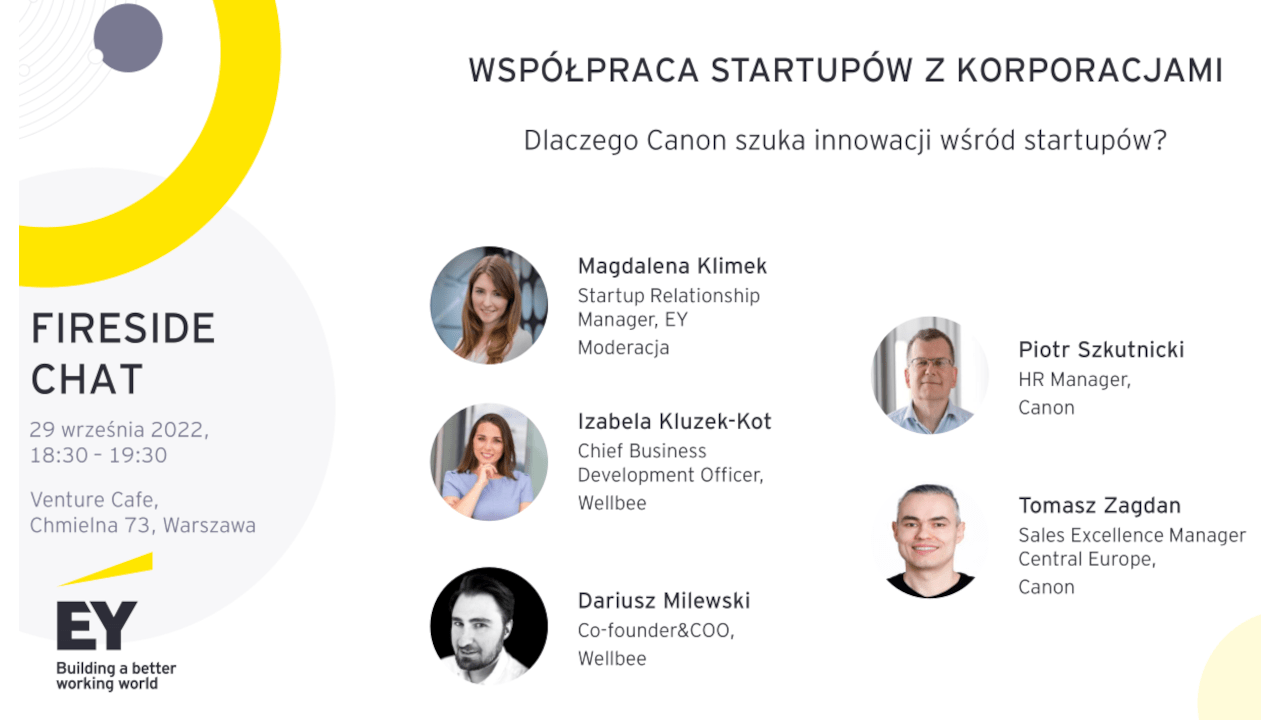 Dlaczego Canon szuka innowacji wśród startupów? Zapraszamy na spotkanie z cyklu Fireside chat