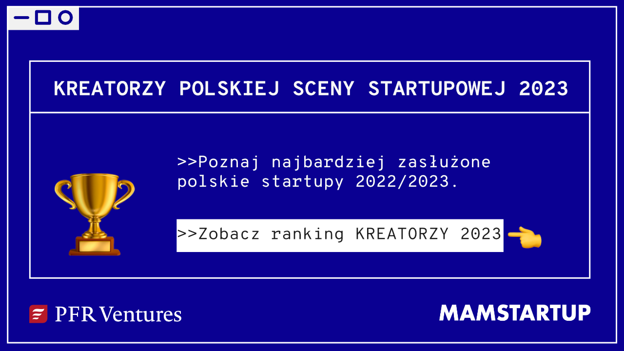 Publikujemy II edycję KREATORZY polskiej sceny startupowej. Wyróżniamy najbardziej zasłużonych