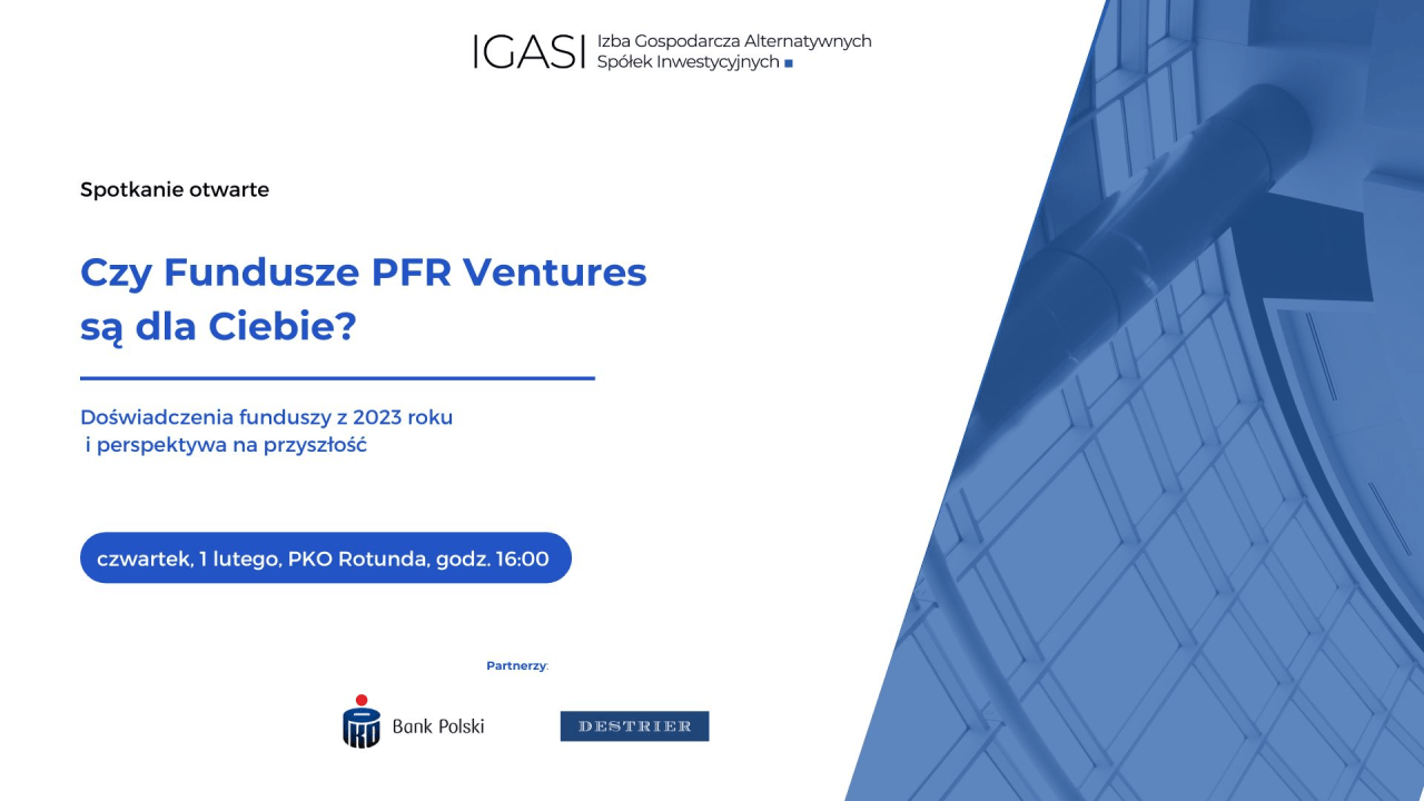 Myślisz o swoim funduszu? Weź udział w debacie „Czy Fundusze PFR Ventures są dla Ciebie? Perspektywa doświadczonych inwestorów”
