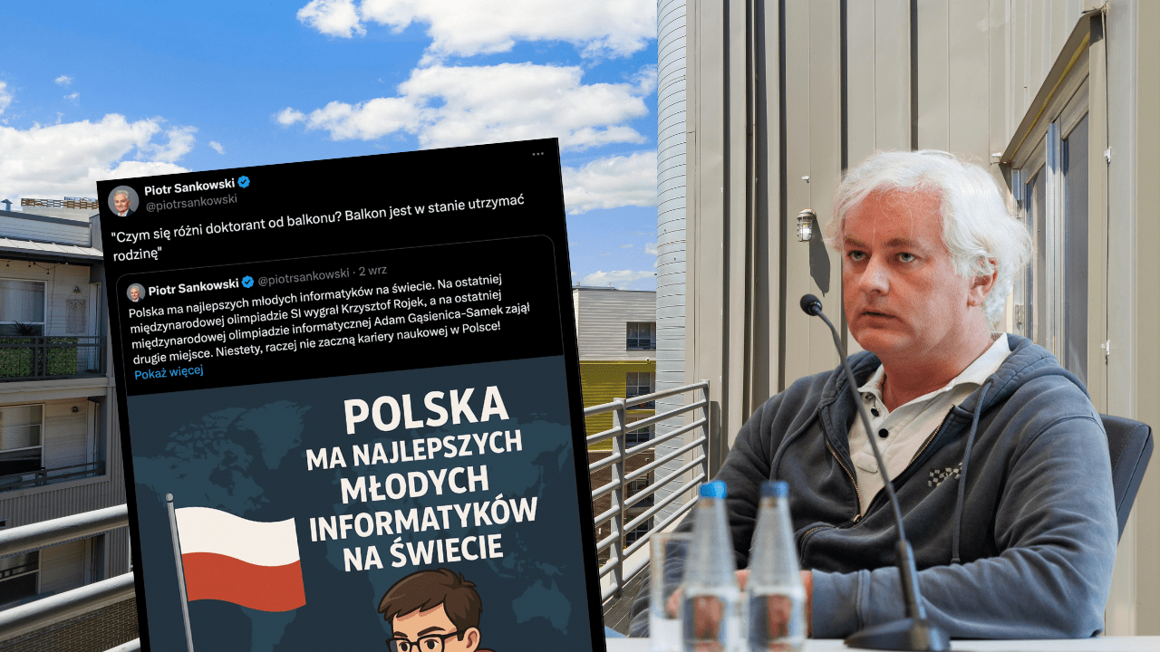 Obiecanki cacanki, a… Prof. Sankowski komentuje brak funduszy: „Balkon utrzyma rodzinę, doktorant nie”
