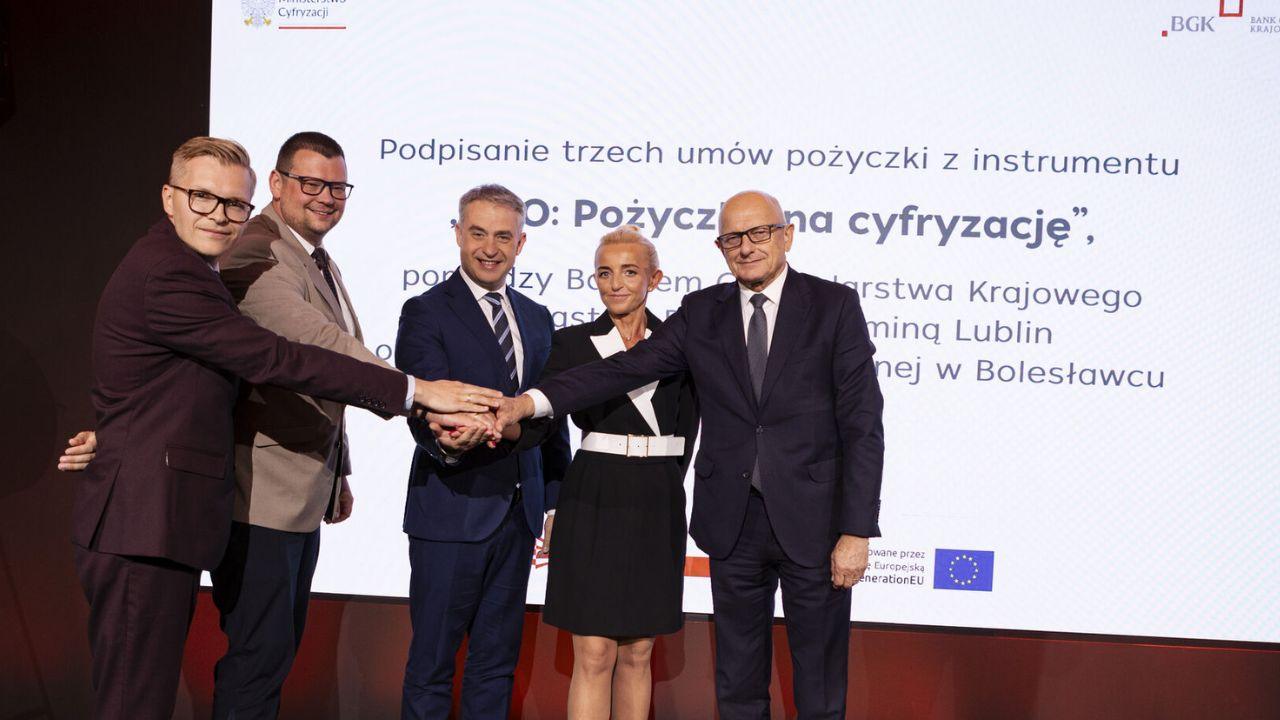 Ponad 65 mln zł z KPO na cyfryzację. BGK podpisał umowy z Białymstokiem, Lublinem i Bolesławcem