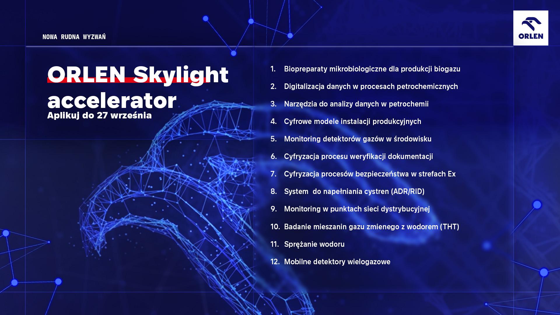 ORLEN poszukuje technologii dla przemysłu przyszłości. Ruszyła kolejna runda ORLEN Skylight Accelerator